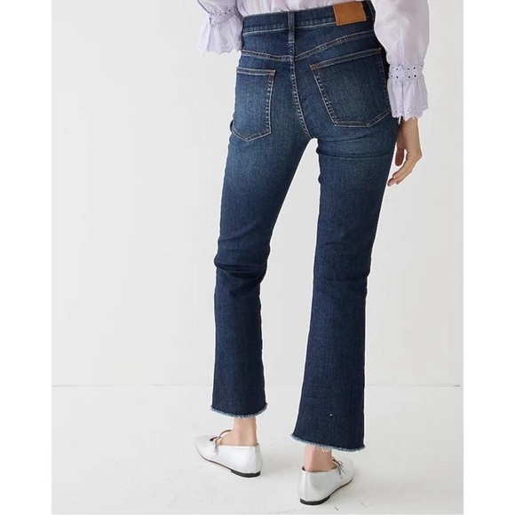 J. Crew 9" demi-boot crop jean in Dark Worn wash Sz 30 Item AB376 - Picture 2 of 8